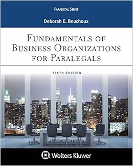 Fundamentals of Business Organizations for Paralegals Fundamentals of Business Organizations for Paralegals