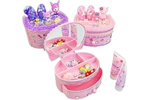 DIY Complete Crafts Kit, Including Cat ear Jewellery box, 4 bag of 100 Gram of decoden Whipped Cream Glue, 4 Piping Nozzles, 