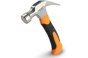 TOOLMAYS 8oz Mini Claw Hammer, Small Hammer for Picture Hanging, Camping Claw Small Hammer for Women kids with Magnetic Portable Woodworkers