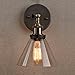 CLAXY Ecopower Industrial Edison Antique Glass 1-Light Wall Sconces Simplicity