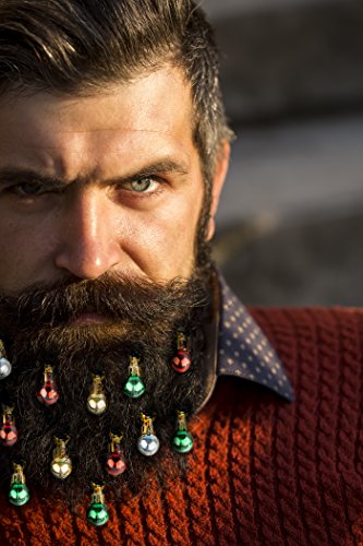 BEARDAMENTS Beard Ornaments - The Original 12pc Colorful Christmas Facial Hair Baubles for Men in the Holiday Spirit… - Image 3