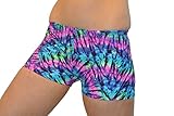 Neon Tie Dye Spandex Shorts Inseam in 3 Lengths