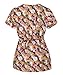 G Med Women's Mock Wrap Printed Scrub Fashion Sets XS-3XL Utility