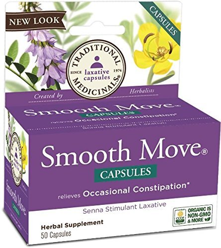 Traditional Medicinals Smooth Move Senna Capsules, 50 Count by Traditional Medicinals