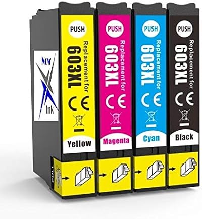 Now Ink Ltd 603 XL Ink Cartridges Compatible for Epson WF-2830 XP-4100 (Full
