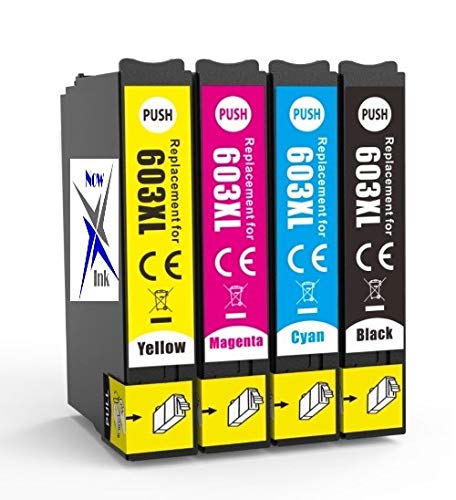 Now Ink Ltd Starfish 603 XL Ink Cartridges Replacement for 603XL. Compatible for Epson 603XL. Workforce WF-2830 WF-2830DWF WF2830 WF2850 WF2835, XP4100 XP2100 XP3100 XP4105 XP2105(FULL SET)
