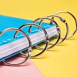 Guagua 50mm Binder Rings 15 Pack Nickel Plated 2 inch Loose Leaf view 4