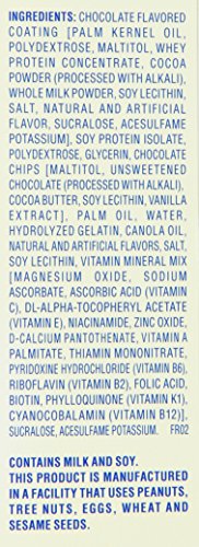 Atkins Chocolate Chip Cookie Dough Protein Meal Bar, High Fiber, 1g Sugar, 3g Net Carbs, Meal Replacement, 5 Count (Pack of 6)