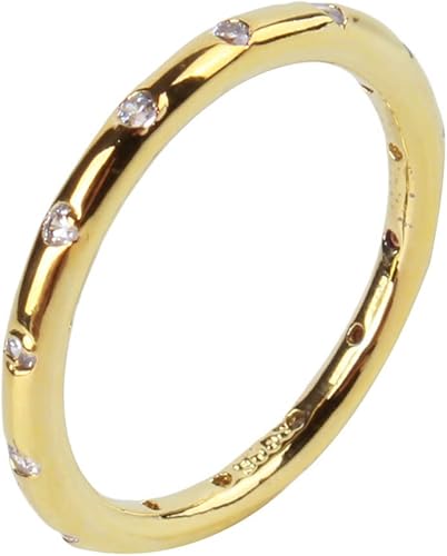 Amazon Pinking 指輪 レディース ジルコニア シンプル 人気 アクセサリー ファッション デザイン 細い 婚約 結婚 6 金色 リング 通販