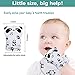 Baby Teething Mitten Panda Teether Mitten with Baby Toothbrush & Massager Teething Glove Mitt Infant Toy(2 Mittens with Toothbrush)