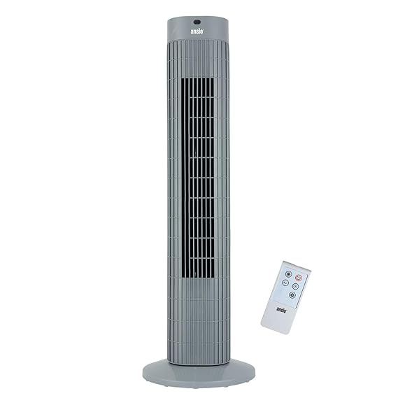 Oscillating Tower Fan with Remote Control and 3Speed 3Wind Mode with