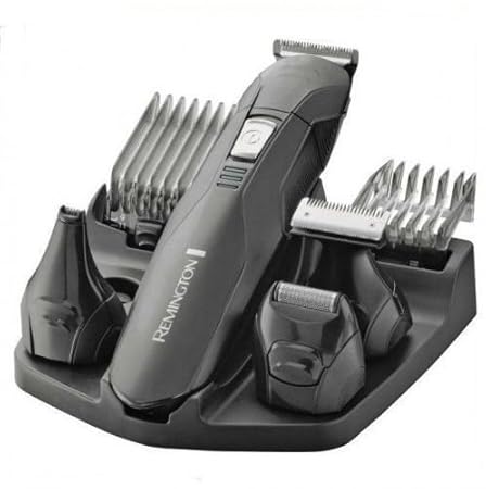 Remington Personal Groomer Edge PG6030, Stylingset für Gesichts- und Körperhaare, 4 abnehmbare Aufsteckköpfe, schwarz