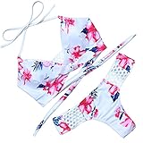 Zeroer Women Bikini Floral Printing Two Piece Bikini Swimsuit Bathing Suits