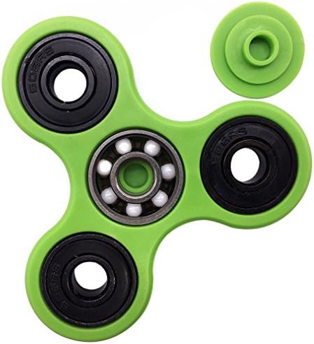 TAKAGISM EDC Fidget Spinner Tri Fidget Hand Finger Spinner Toy for Relieving Stress High Speed Ceramic Bearing ADHD Focus Anxiety Relief Toys for Children and Adults (ceramic bearing green)