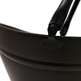 CHARLES BENTLEY Black Matte Iron Coal Bucket 3KG Fireplace Storage Carry Handle view 5