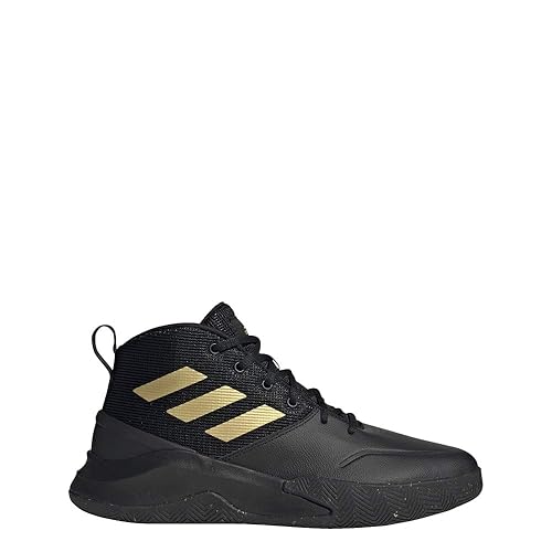 adidas Men's Own The Game Basketball Shoe, Black/Matte Gold/Black