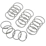 bayite BYT-WKC-051 4 Inches Stainless Steel Wire Keychains 2mm Cable Key Rings Luggage Loops Tag Keepers Heavy Duty Pack of 20
