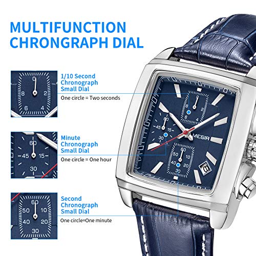 MEGIR-Mens-Business-Analog-Chronograph-Luminous-Rectangle-Quartz-Watch-with-Stylish-Leather-Strap-for-Sport-Work