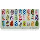 PUEEN Nail Art Stamping Plate -Double Fun 01 - Layering Collection 125x65mm Unique Nailart Polish Stamping Manicure Image Plates Accessories Kit - BH000724