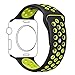 Ocydar Apple Watch Band 42mm, Soft Silicone Nike+ Sport Style Replacement iWatch Strap Band for Apple Watch Series 1 Series 2, Apple Watch Nike+, M/L Size - Black / Volt Yellow