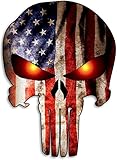 Punisher Skull American Flag Car Motorcycle Bicycle Skateboard Laptop Luggage Vinyl Sticker Graffiti Laptop Luggage Decals Bumper Stickers