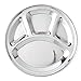 Happy Tiffin STAINLESS STEEL Plates, 4-Pack 9.5