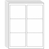 3-1/3" x 4" Shipping Address Labels 600 Label Stickers Paper for Laser/Inkjet Printer 6 per Page Printable Mailing Labels, FBA Box Labels - Matte, 100 Sheets