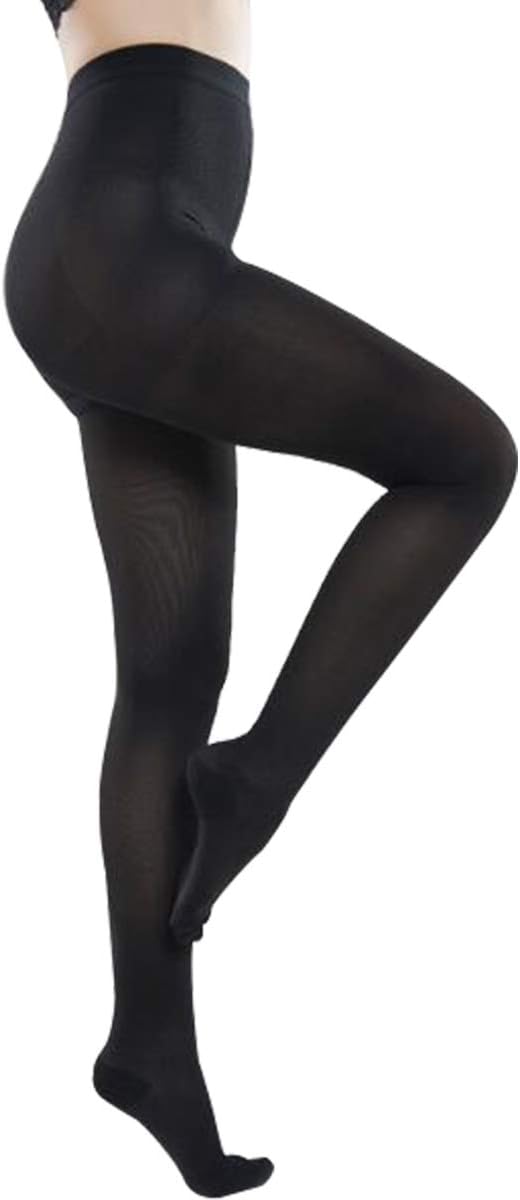 MEILYLA 20-30 mmHg Gradient Compression Stockings Pantyhose Therapeutic Firm Support Closed Toe Black L