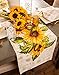DII Table Top Décor Collection Spring & Summer Table Runner, 14x72, Rustic Sunflowers Print