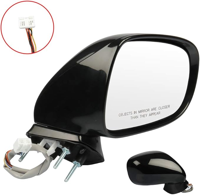 CTCAUTO Passenger Side Mirror Black Fits for 20062008