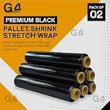G4GADGET 2 Pack 400mm x 150m Premium Black Pallet Shrink Wrap 17µm view 2