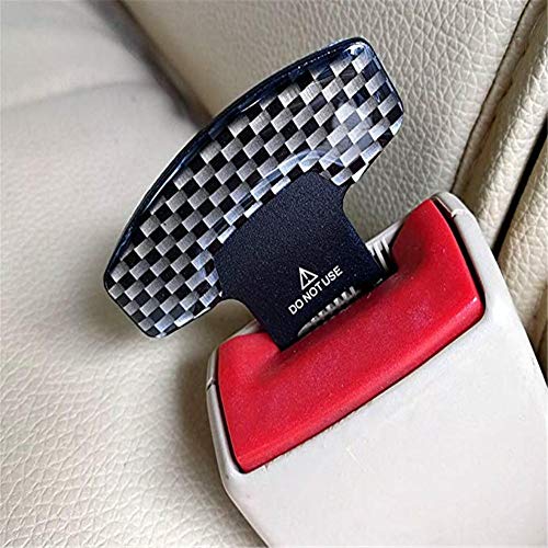 Universal Vehicle Mounted Carbon Fiber Car Safety Seat Belt Buckle Clip Car-Styling - Pack of 2 - Thumbnail 2