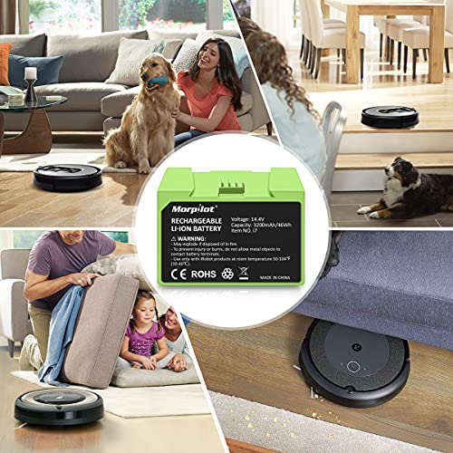 morpilot 14.4V 3200mAh i7 Battery Replacement for iRobot Roomba e and i