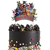 Five nights at Freddy's Cake Topper, Fnaf Happy Birthday Cake Toppers, Theme Cake Decorations for Bday Theme Party - 1 Count