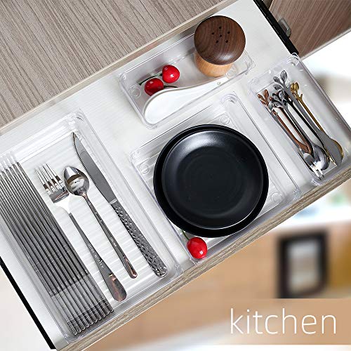 Desk Drawer Organizer Kitchen Makeup Acrylic Drawer Organizer Divider