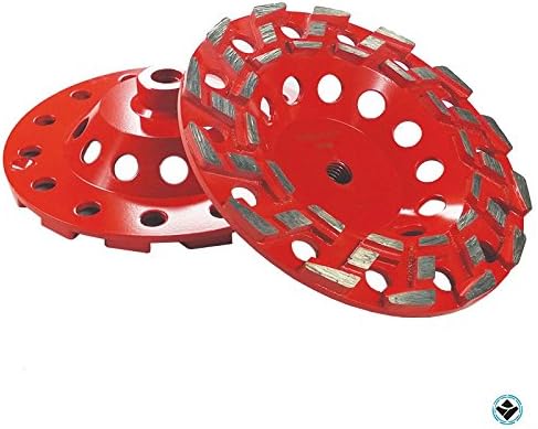 7-Inch Aggressive Diamond Grinding Wheel #20/25 NON Threaded 5/8-7/8 for Concrete and Paint, Epoxy, Mastic, Coating Removal