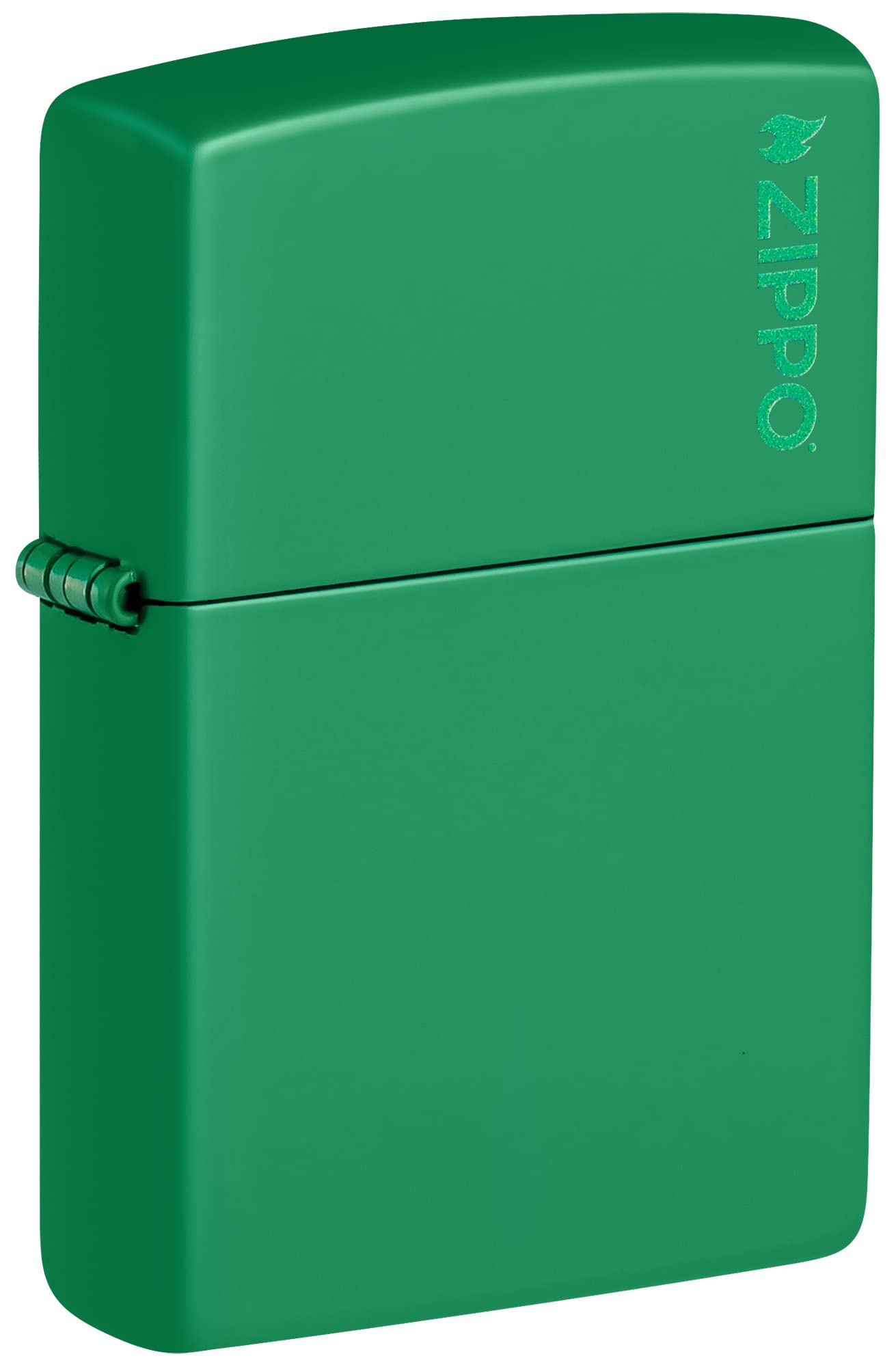 Zippo, Stylish Durable Metal Lighter, Matte Green Finish, Modern, Ergonomic Design, Ideal for Smoking and Outdoor Activities, 48629ZL Grass Green Matte with Zippo Logo
