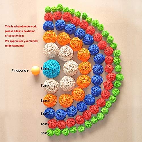 Set of 10pcs Wicker Rattan Balls Table Wedding Party Christmas Decoration (Diameter 4cm, Sky Blue) - Image 5