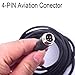 EKYLIN 16FT 5M Car Video Extension Cable 4-Pin Aviation Waterproof Shockproof for CCTV Rearview Camera Truck Trailer Camper Bus Motorhome Vehicle Backup Monitor System