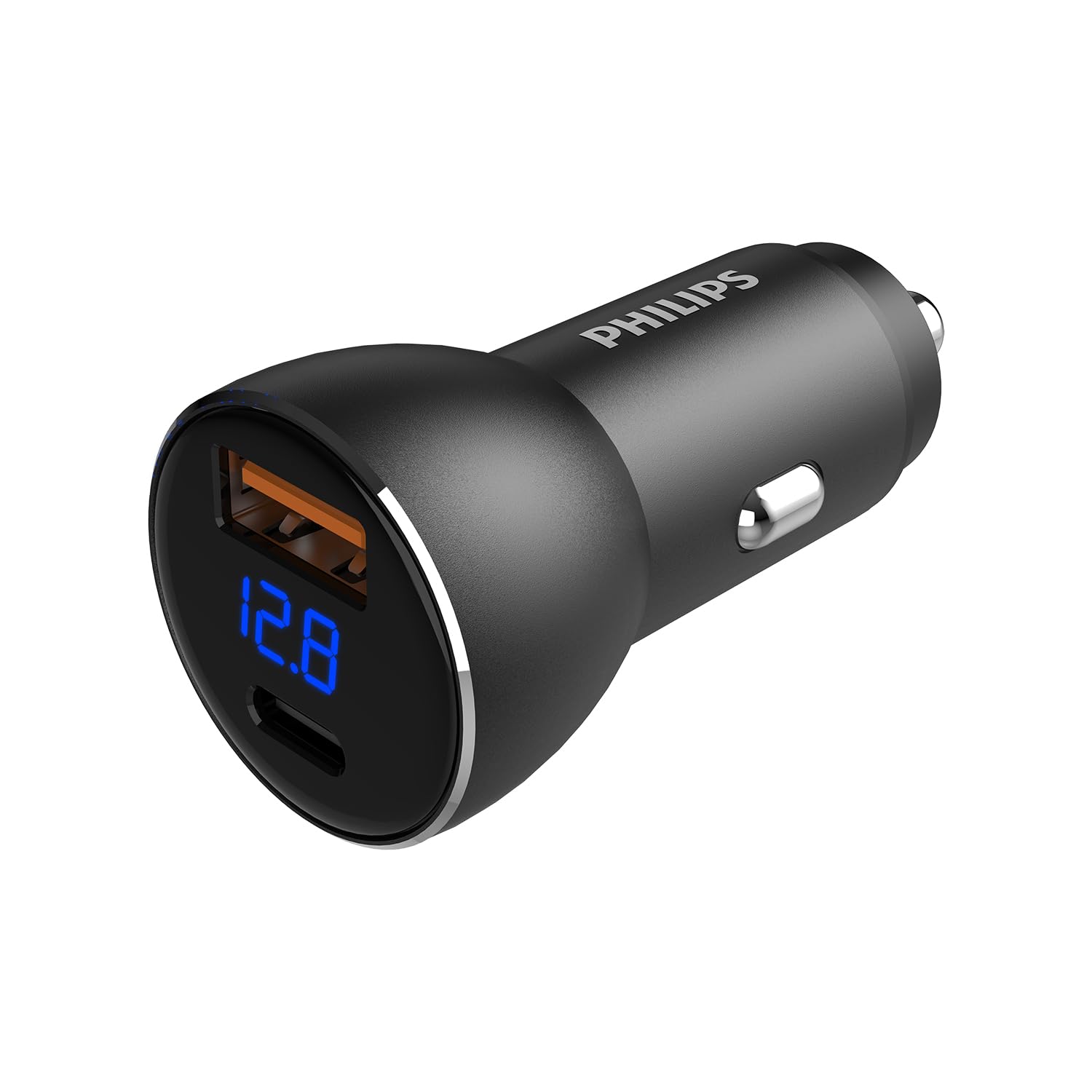 Philips (フィリップス) カーチャージャー PD30W&QC30W急速充電 USB-A＆USB-Cポート シガーソケット 電圧測定 超コンパクト設計 車載用充電器 12V/24V車両対応 シガーソケットスプリッタ DLP3526N商品画像