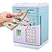 FEENM Electronic Password Piggy Bank Fingerprint Password Lock Mini ATM Money Saving Box Toy Electronic Coin Bank Great Gift Toy for Children Kids Blue