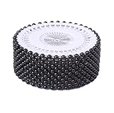 OIVA Decorative Round Pearl Straight Head Pins, 1.5 inch - 480 Pcs (Black)