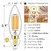 Hizashi 8 Pack 650 Lumen Fully Dimmable 6W LED Candle Light Bulb CRI 90+ 60W Equivalent Warm White Deep Dimmable 2700K LED E12 Candelabra Base Bulbs, Title 20, UL Listed