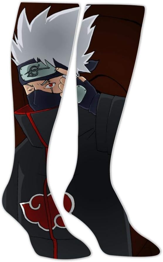 HJKAA Sharingan_Akatsuki Long Stockings Tube Knee High Socks For Men & Women