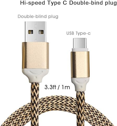 YoFeW Sided USB Type C Charging Cable for HTC 10, Nexus 5X, 6P, LG G5 (3.3 FT)