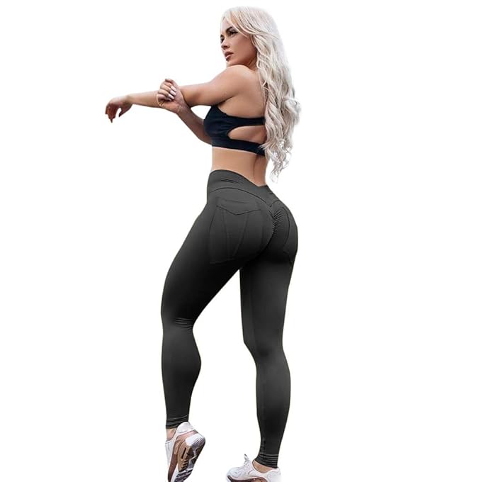 VJGOAL Damen Yogahosen, Frauen Elegant Yoga Fitness Laufen Übung Leggins Sport Strumpfhosen Volltonfarbe Gamaschen