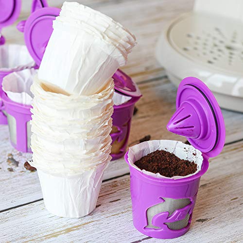 BELR Disposable Paper Coffee Filters Cups Compatible for K Series Pods Coffee Machine(100 Filters) (White) - Thumbnail 4