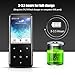 AGPTEK Bluetooth 4.0 MP3 Player with 2.4 Inch TFT Color Screen, 8GB Lossless Sound Music Player with FM Radio Voice Recorder, Touch Button with Backlight Supports Up to 128GB, Black