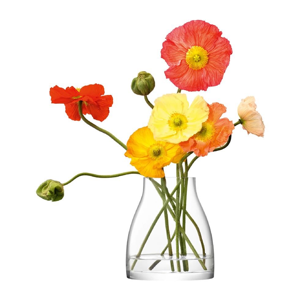 LSA Flower Kiln Vase H21cm Clear| 1 Unit | Mouthblown & Handmade Glass | FW40