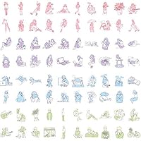 DzdzCrafts Summer Girl and Guitar Boy 160PCS Decorative Stickers Set for Card Making Scrapbooking Binder Diary Bullet Journal Planner Water Bottle Phone